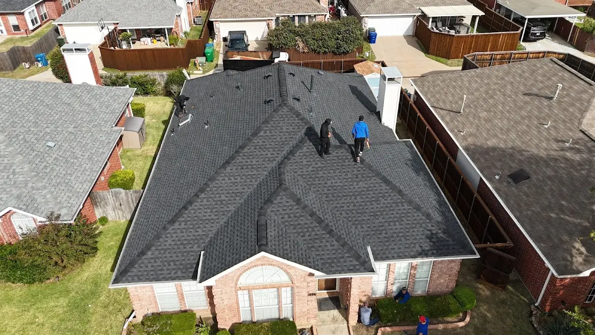 Slate & Tile Roof Repair work in progress on a Eureka property